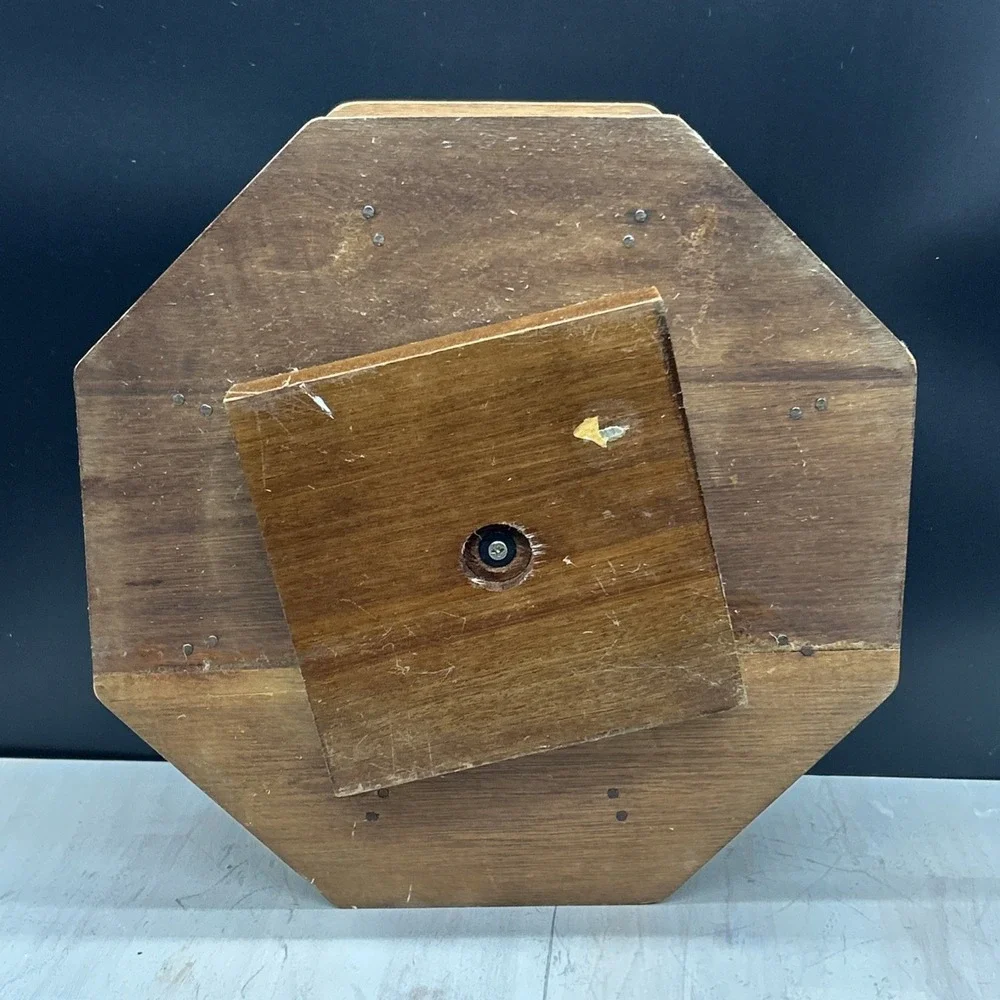 Vintage Wooden Octogan Photo Box Lazy Susan Photo Carousel. Grandma Core